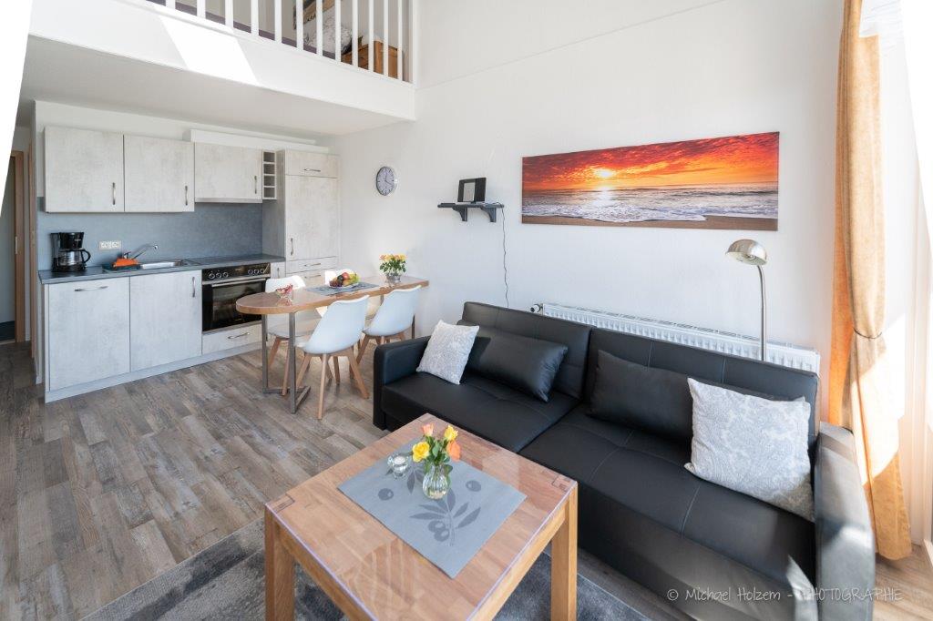 Maisonette-Wohnküche mit Empore – Ferienwohnung Kappeln